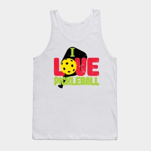 'I Love Pickleball' Funny Pickleball Gift Tank Top